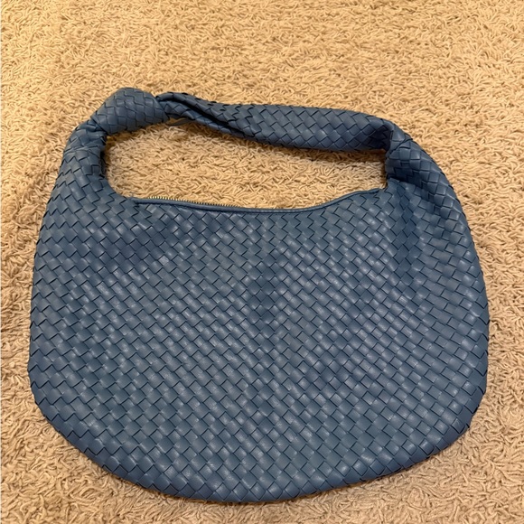 Melie Bianco Handbags - Melie Bianco Blue Woven Hobo Bag